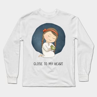 Girl with the bird Long Sleeve T-Shirt